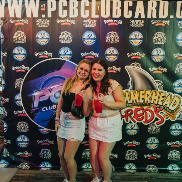 Hammerhead Fred's PCB backdrop couple, PCB Spring Break 2026
