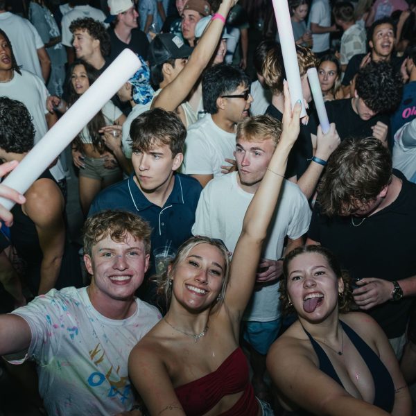 Happy crowd glow sticks, PCB Spring Break 2026