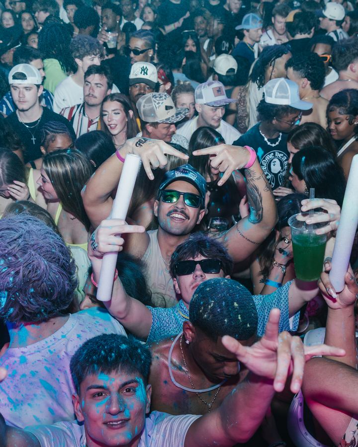 Crowd with glow sticks